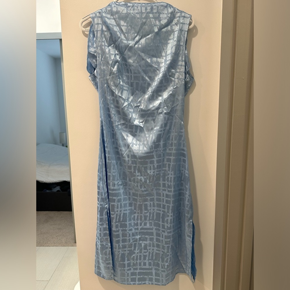 Blue Metallic Dress